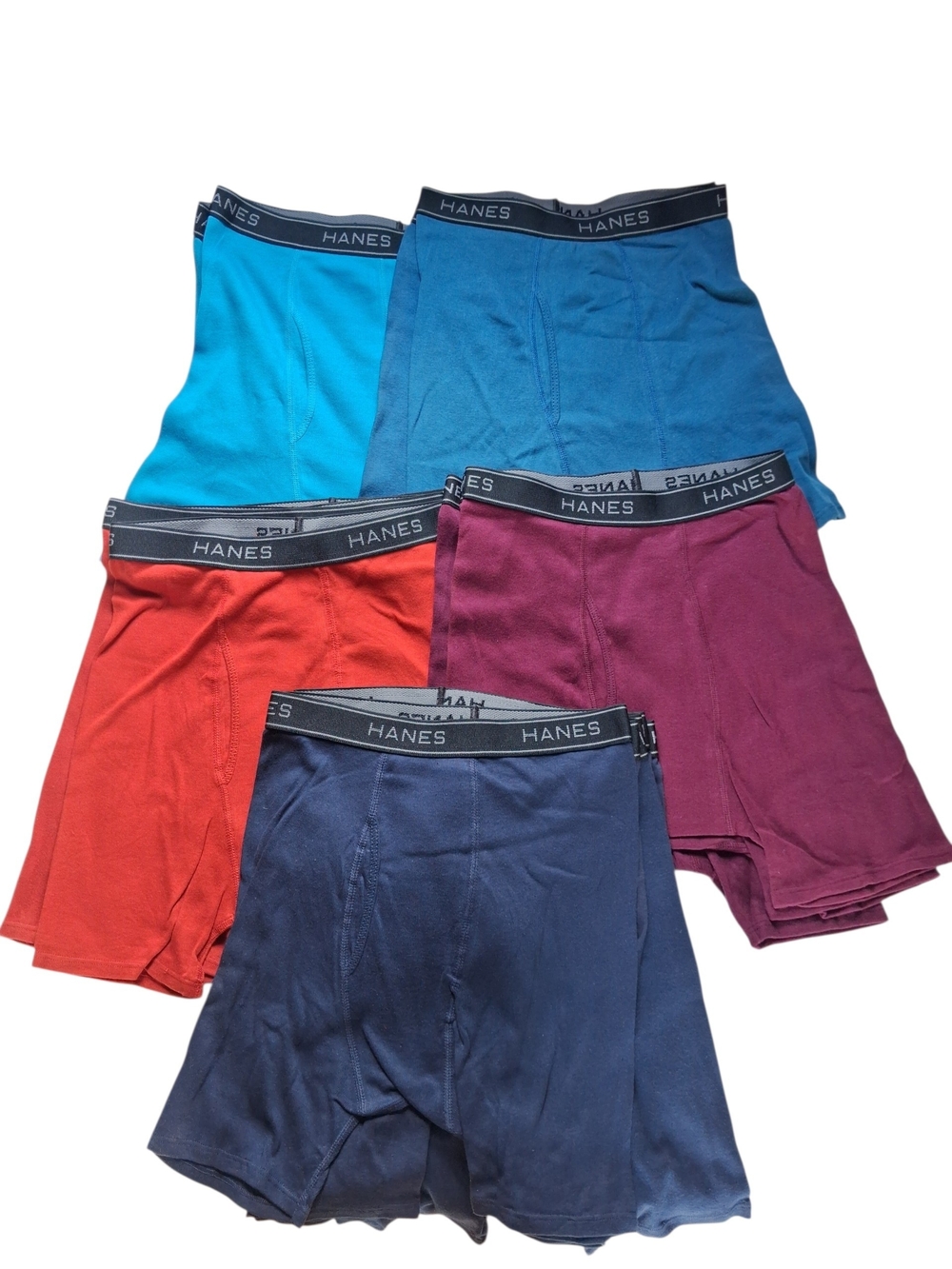 18 Pair! Hanes Men's Boxer Brief in Multiple Colors 100% Cotton - Size Small